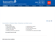 Tablet Screenshot of bassetts-accountants.com